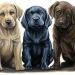 Three-puppies-painting-print